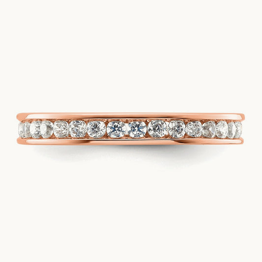 Channel Set Eternity Band, 0.50-1.00 ct tw Lab-Grown Diamond — 1/2 ct, 14K Rose Gold