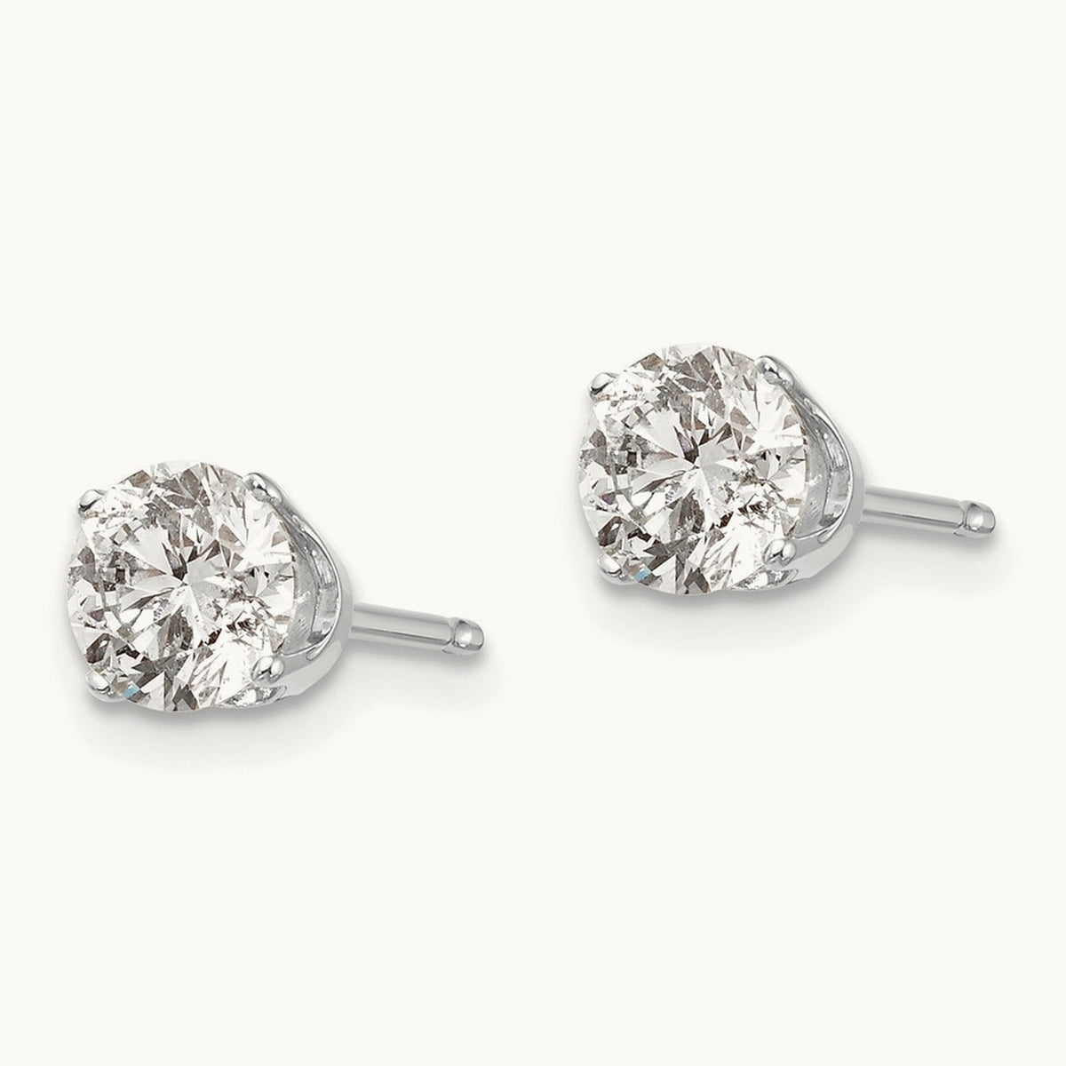 Diamond Stud Push-on Post Earrings — 1.00 ct tw