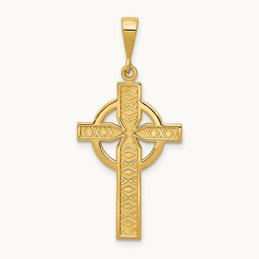 Celtic Cross Pendant, 14K