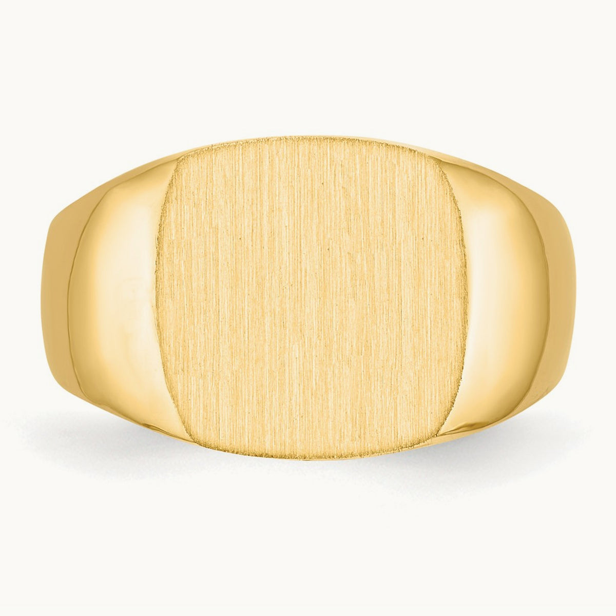 13.0x12. Closed Back Mens Signet Ring, 0mm, 14K