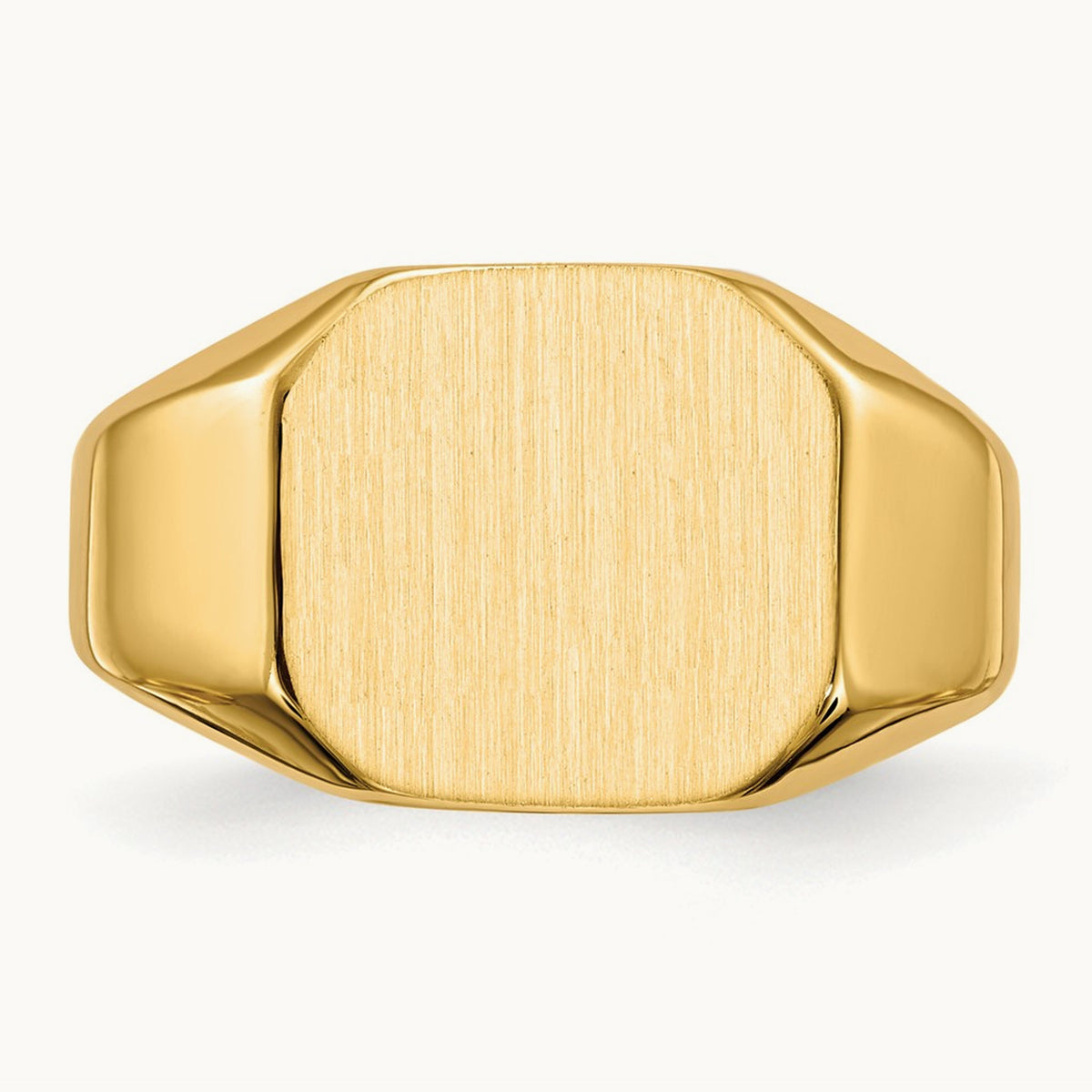 12.5x11. Closed Back Signet Ring, 0mm, 14K