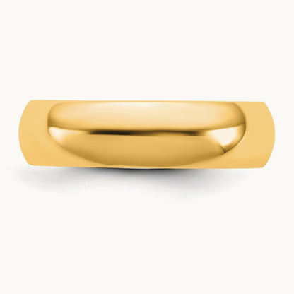Standard Comfort Fit Band, 5.5mm, 10K Yellow Gold