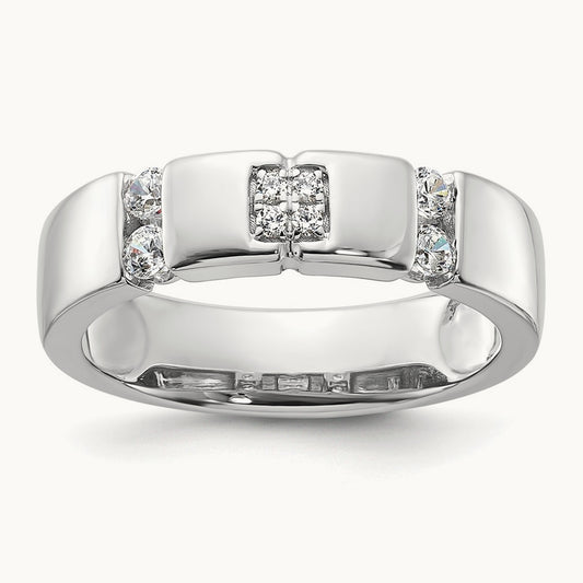 Square Womens Wedding Band, 0.20-0.25 ct tw