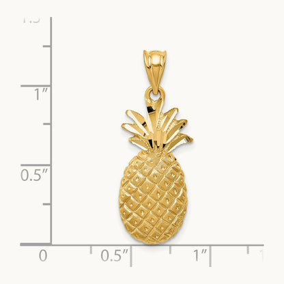 Pineapple Charm, 14K