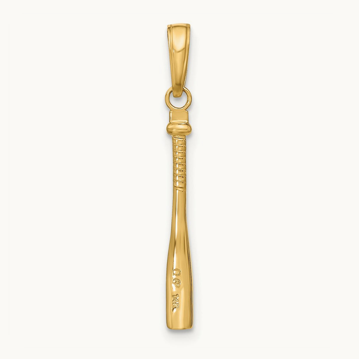 3-D Baseball Bat Pendant, 14K