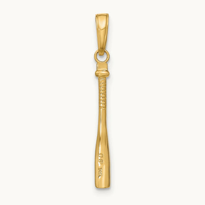 3-D Baseball Bat Pendant, 14K