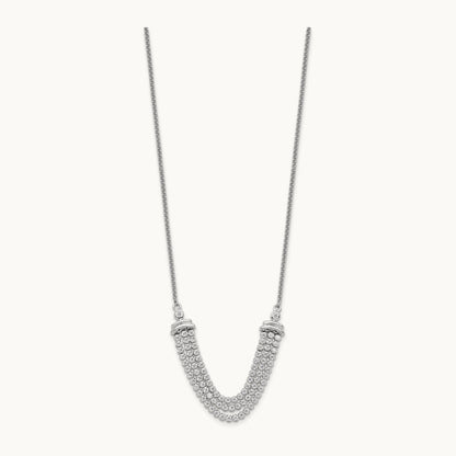Adjust 3 Row Tennis Style Bolo Necklace, 2.25 ct tw Lab-Grown Diamond