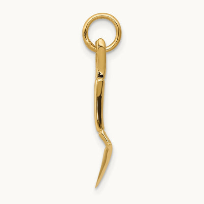 3-D Spade Charm, 14K