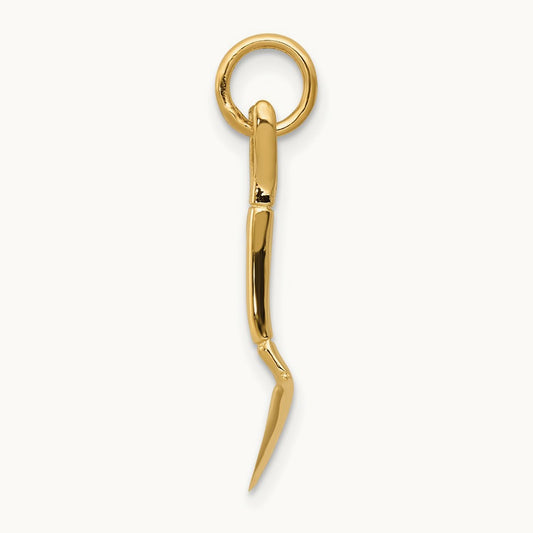 3-D Spade Charm, 14K