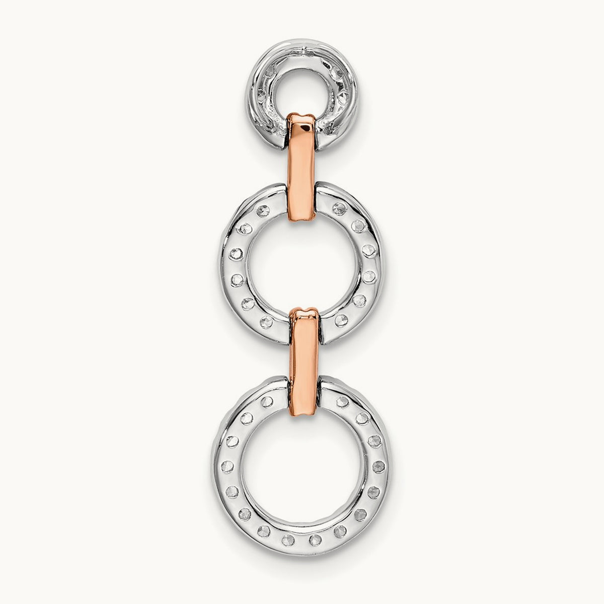 3 Circle Drop Slide Pendant, 0.50 ct tw Lab-Grown Diamond