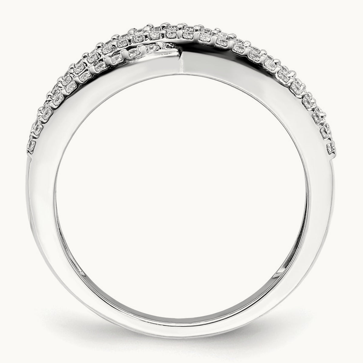 Diamond and Ruby Fancy Ring, 14K White Gold