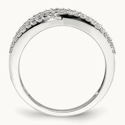 Diamond and Ruby Fancy Ring, 14K White Gold