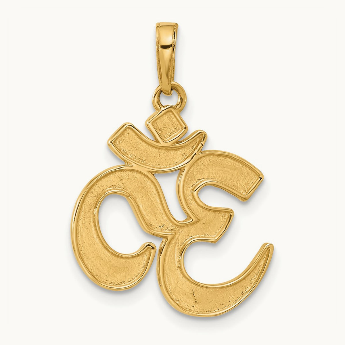D/C Om Pendant, 14K with White Rhodium