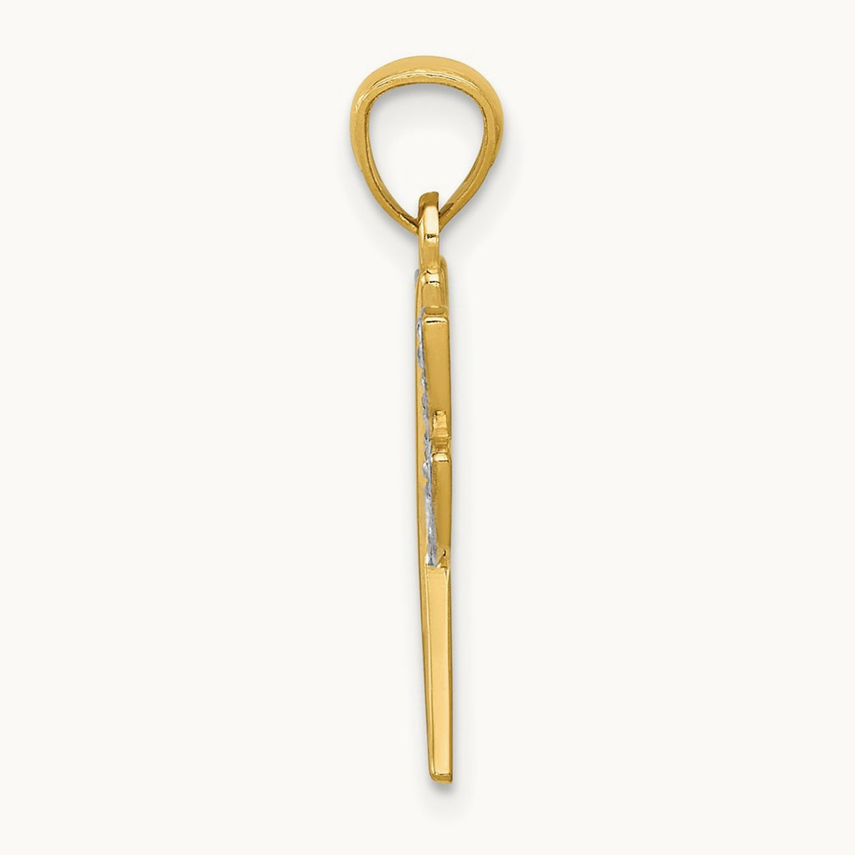 w/Rhodium Dragonfly Pendant, 14K