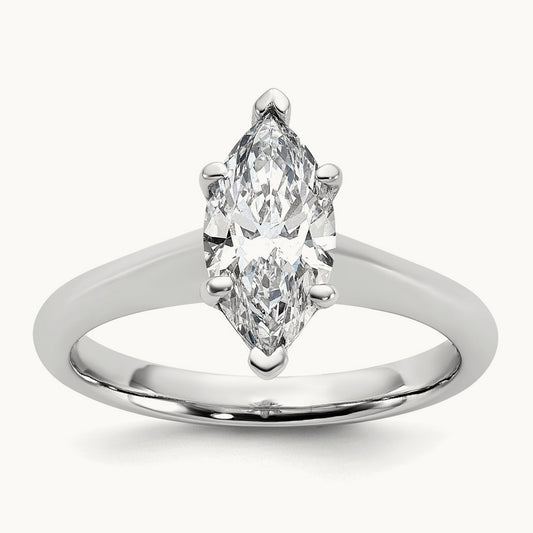 Marquise 8X Ring, 1.50 ct tw Lab-Grown Diamond — 14K White Gold