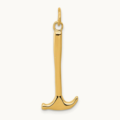 3D Hammer Charm, 14K