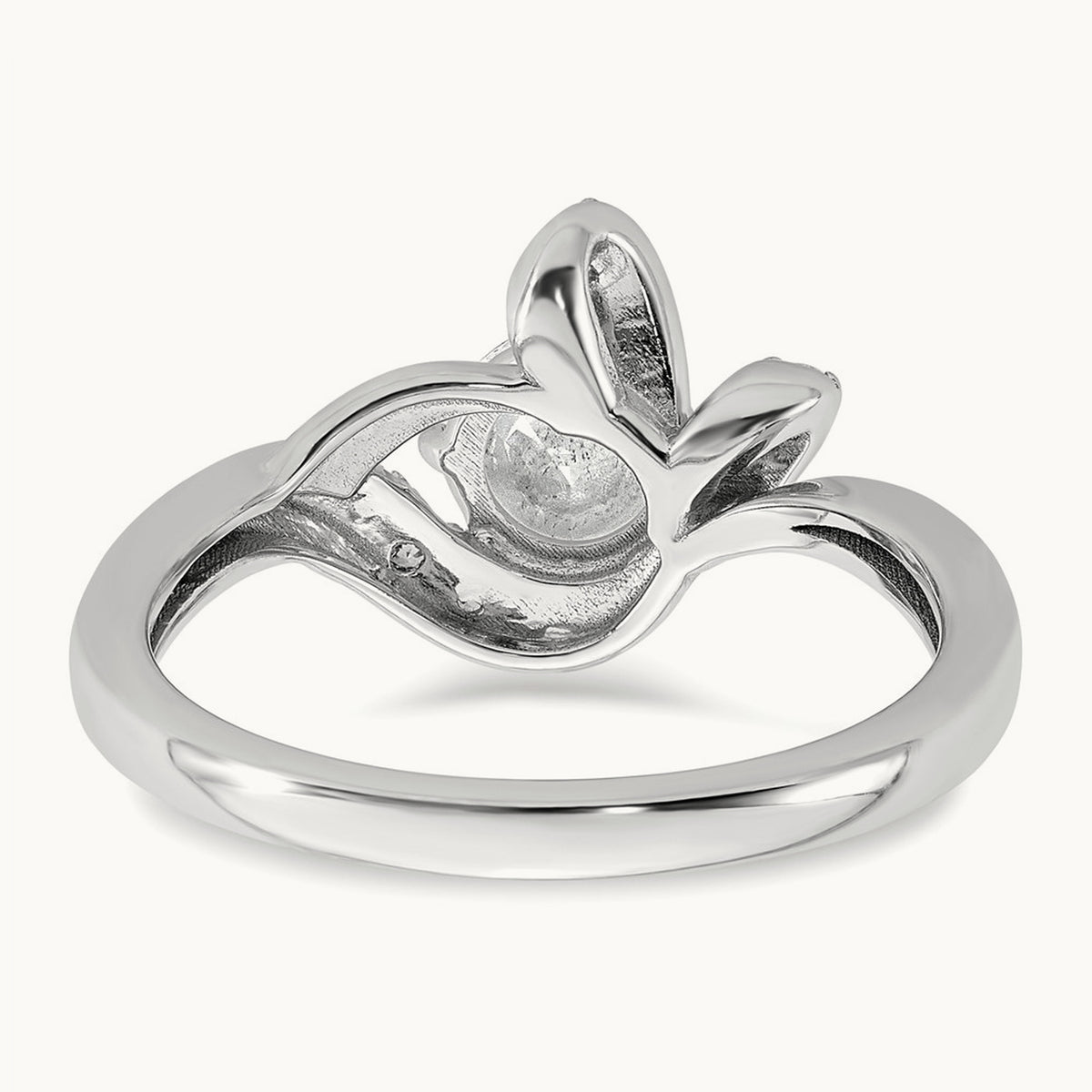 Round Engagement Ring, 0.75 ct tw Lab-Grown Diamond — 14K White Gold