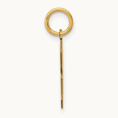 Medium Satin Number 8 Charm — 14K Yellow Gold