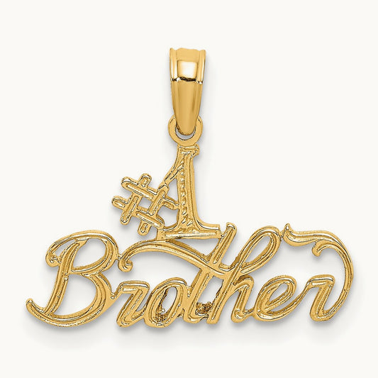 #1 BROTHER Charm, 14K