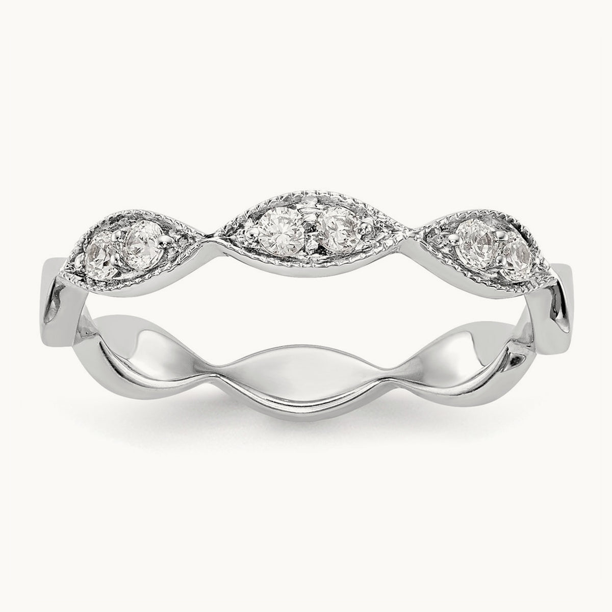Diamond Band, 14K White Gold