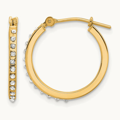 Diamond Fascination Diamond Dust/Accent Hoop Earrings, 14K