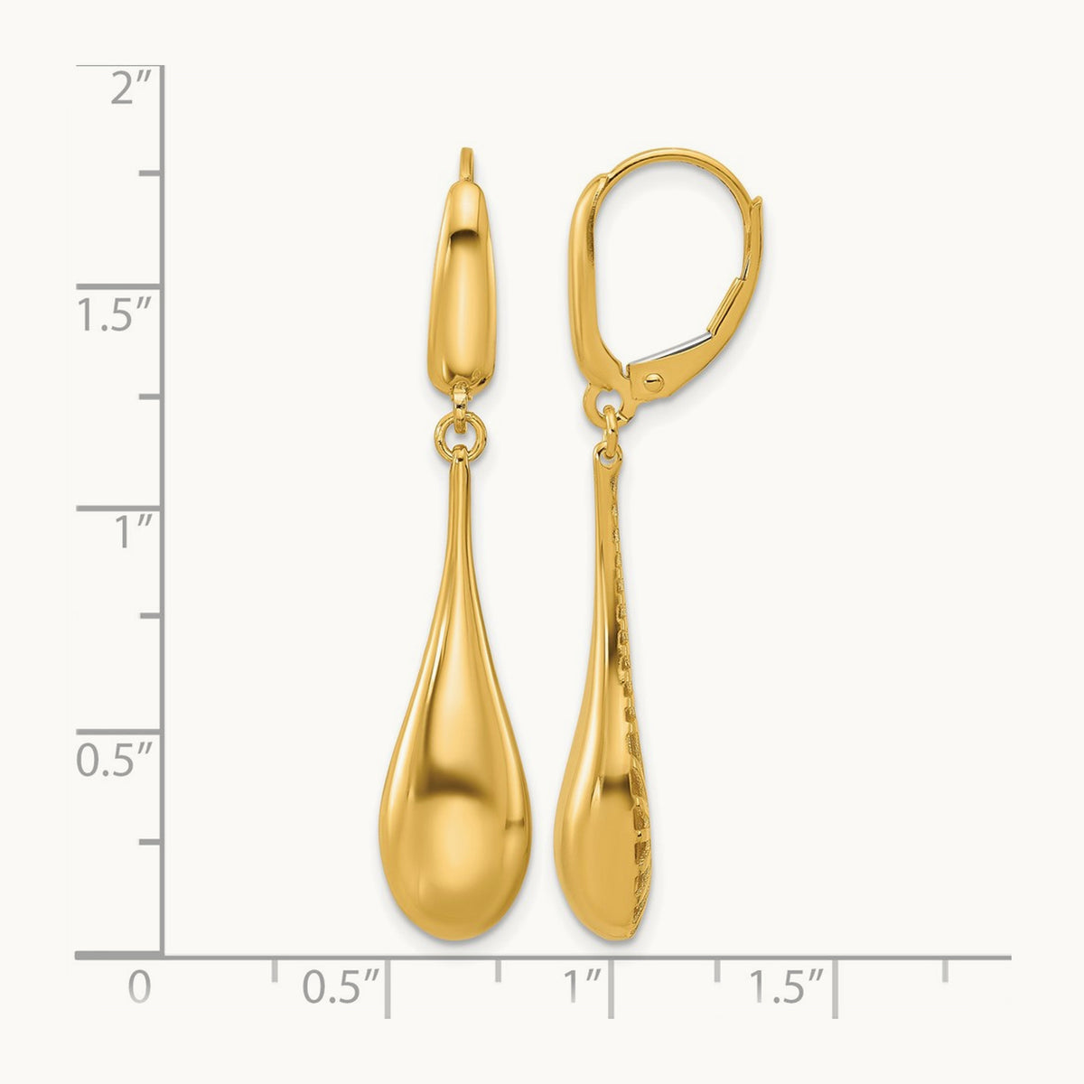 Polished Teardrop Dangle Leverback Earrings — Leslie's — photo set