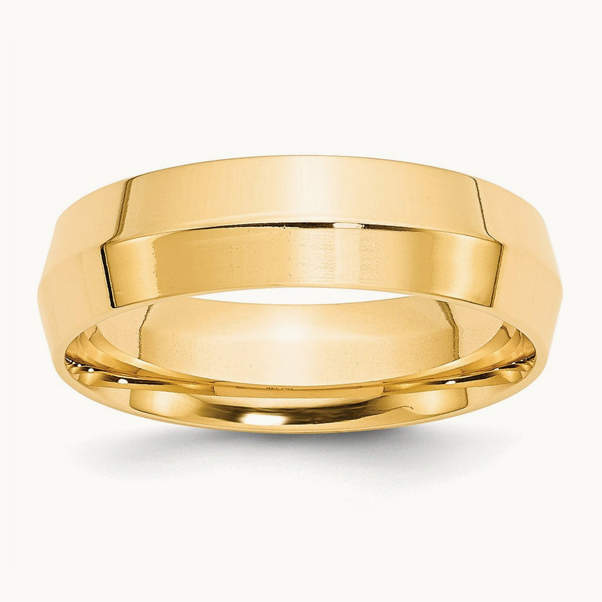 Knife Edge Comfort Fit Band — 14K Yellow Gold, 6mm