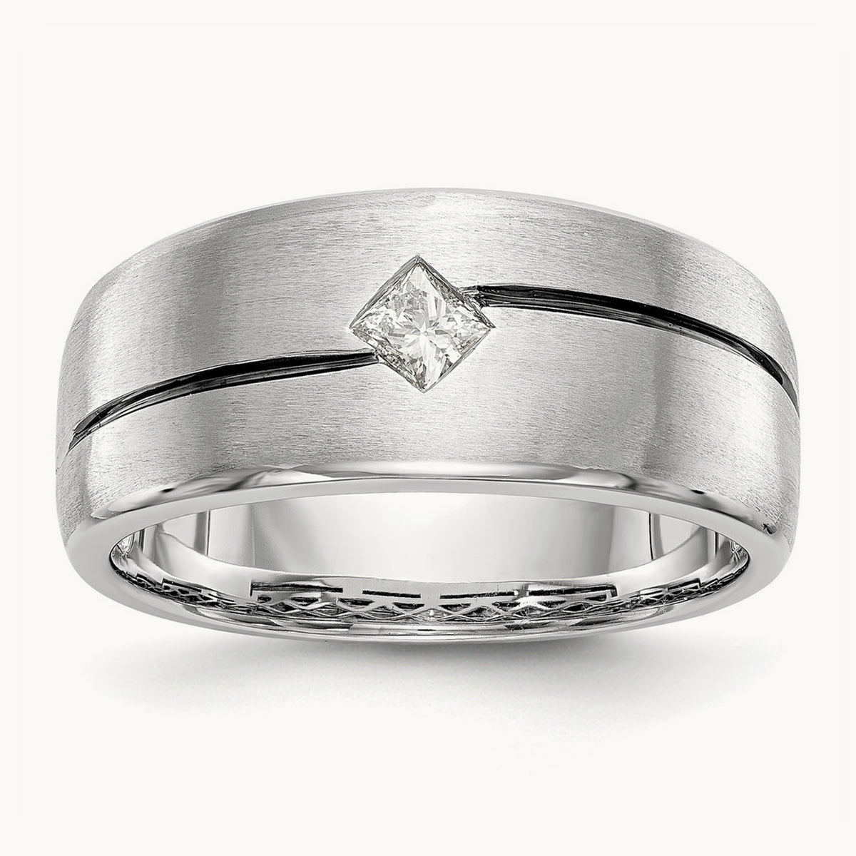 Enameled Men's Ring, 0.20 ct tw