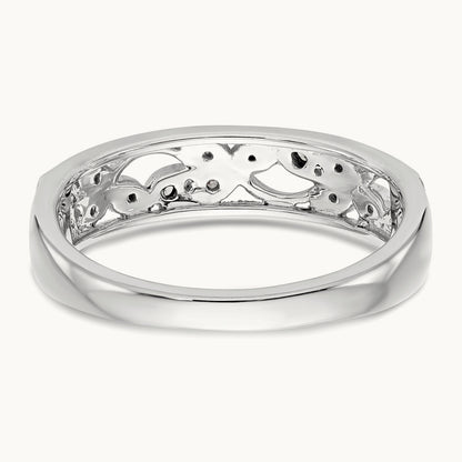 Diamond Band, 0.06 ct tw, 14K Gold — 14K White Gold