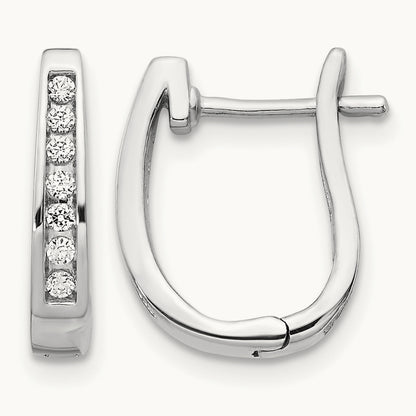 Diamond Hinged Hoop Earrings — photo set