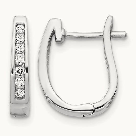 Diamond Hinged Hoop Earrings — photo set