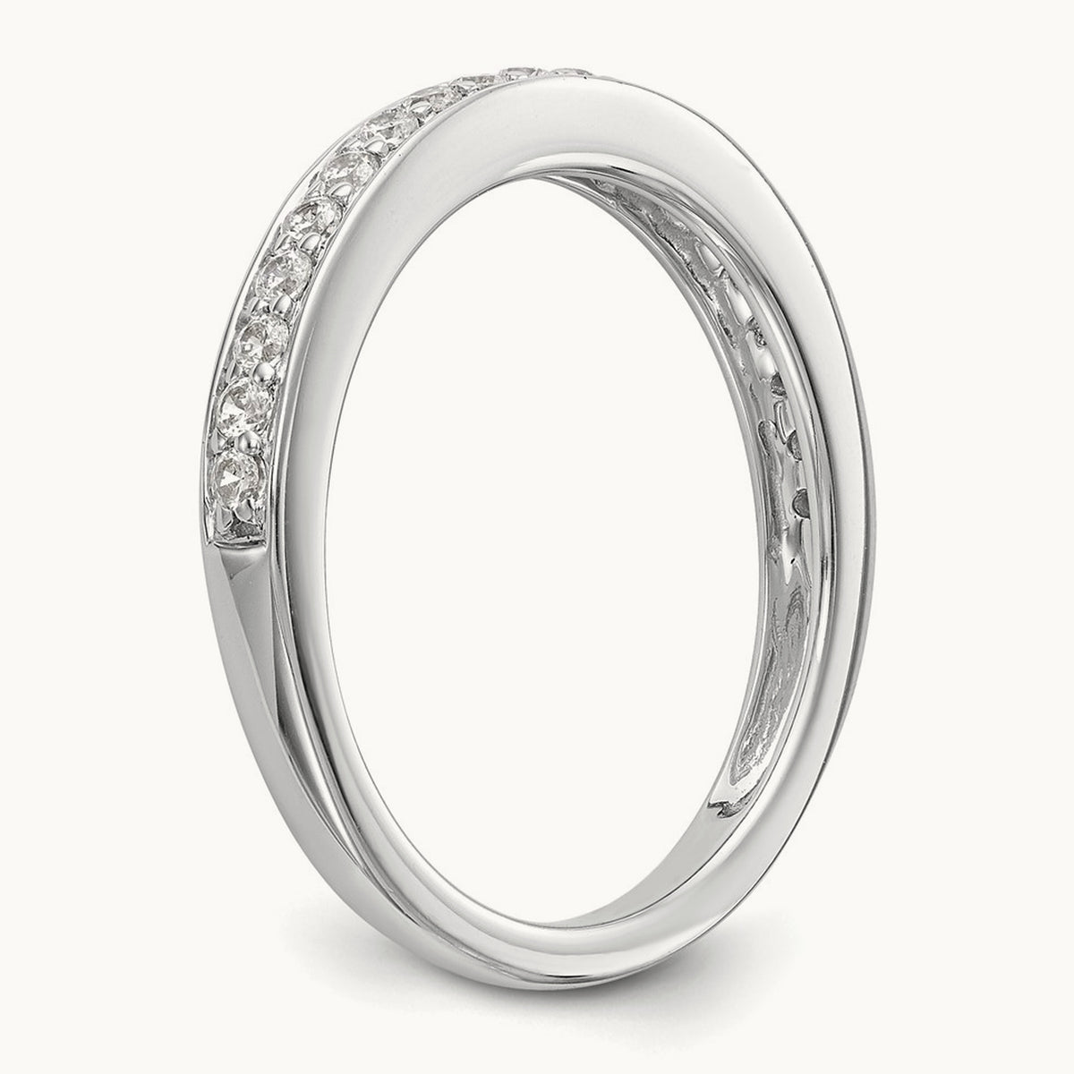 Diamond Wedding Band, 14K White Gold