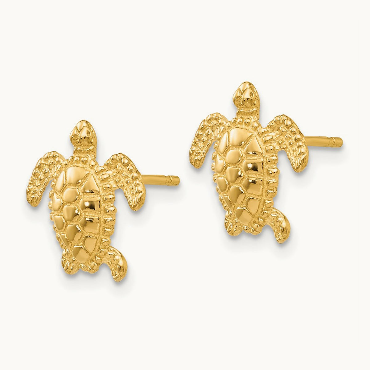 Sea Turtle Post Earring, 14K