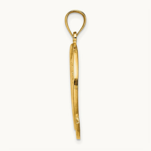 SARASOTA w/ Dolphin Sunset Scene Charm, 14K