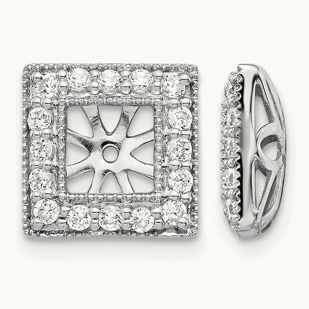 Earring Jacket, 0.50 ct tw Lab-Grown Diamond