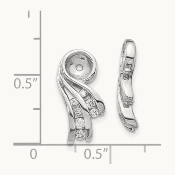 VS Fancy Diamond Earring Jacket, 14K White Gold