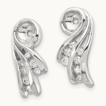 VS Fancy Diamond Earring Jacket, 14K White Gold