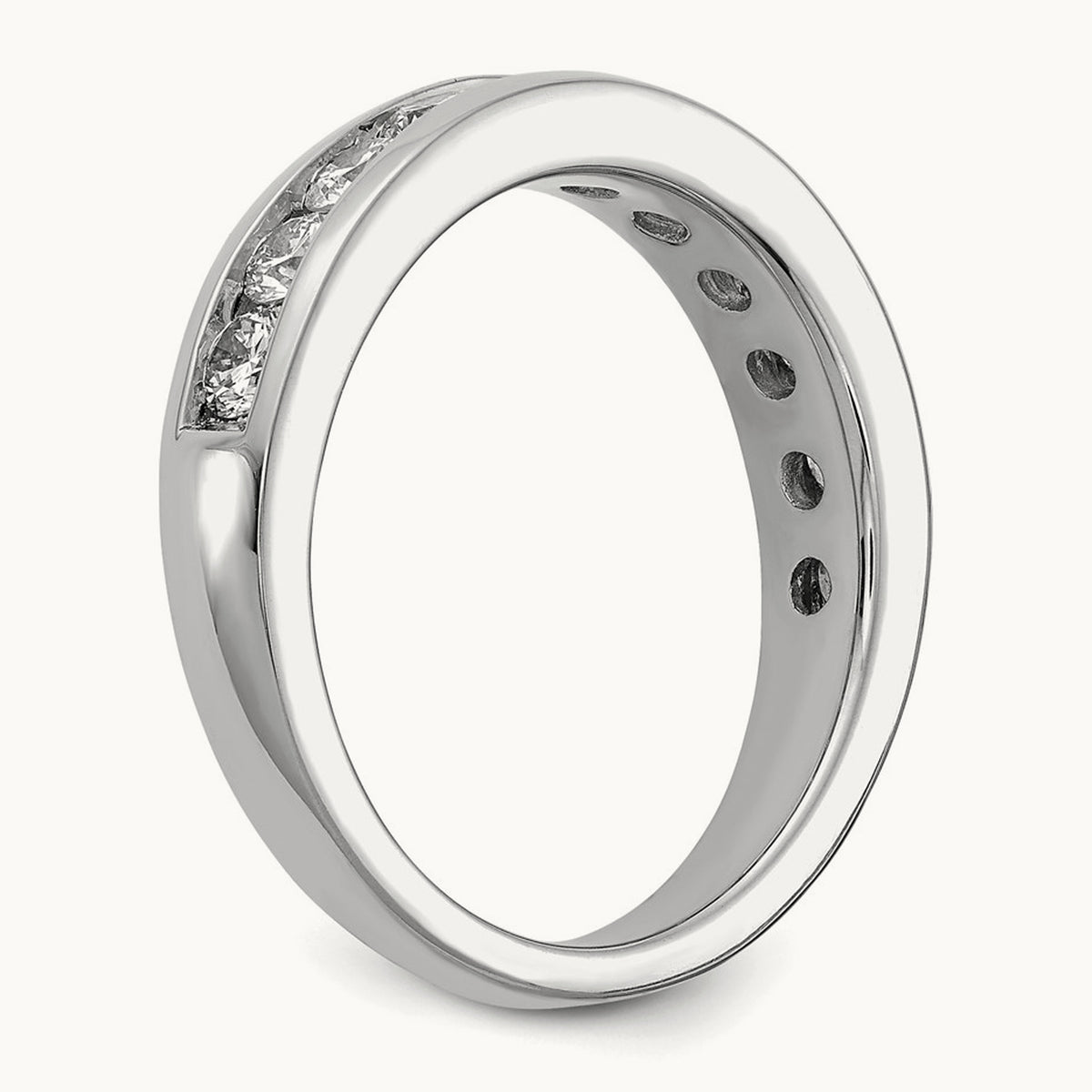 Channel Set Band, 0.10-1.00 ct tw Lab-Grown Diamond — 1 ct, 14K White Gold