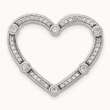 Open Heart Chain Slide, 0.25 ct tw Lab-Grown Diamond