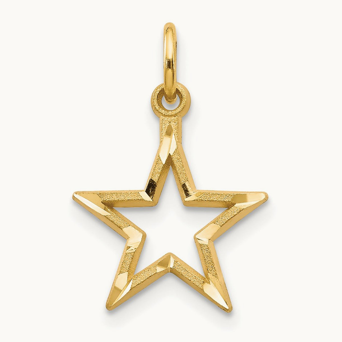 Diamond-cut Star Charm — 20mm