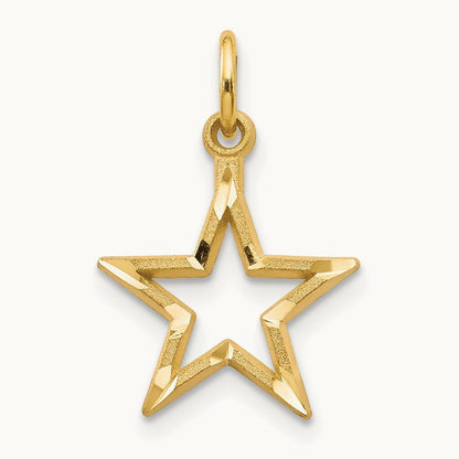 Diamond-cut Star Charm — 20mm