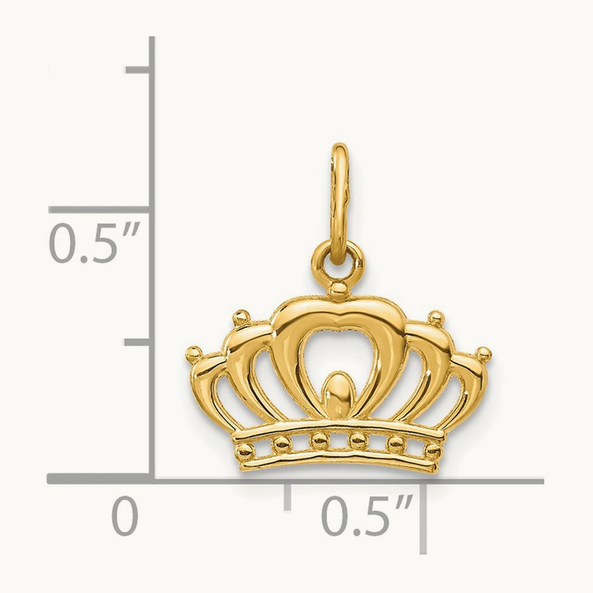 Crown Charm, 14K