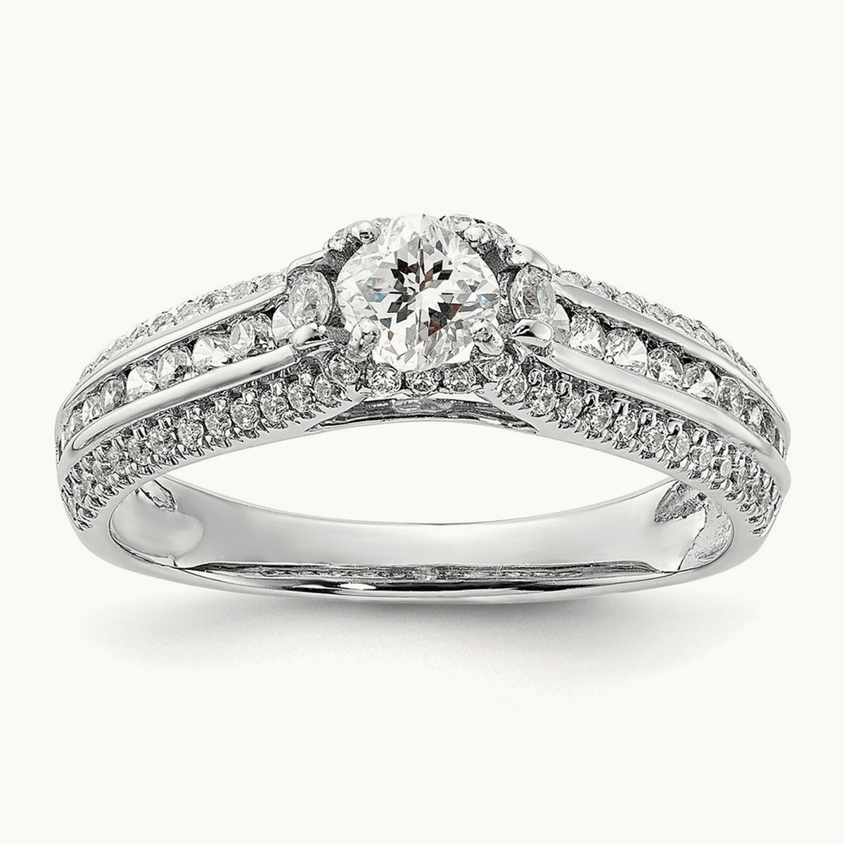 Semi-Mount Cushion Engagement Ring, 0.50 ct tw