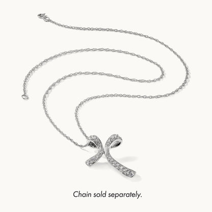 Cross Chain Slide Pendant, 0.25-0.50 ct tw Lab-Grown Diamond