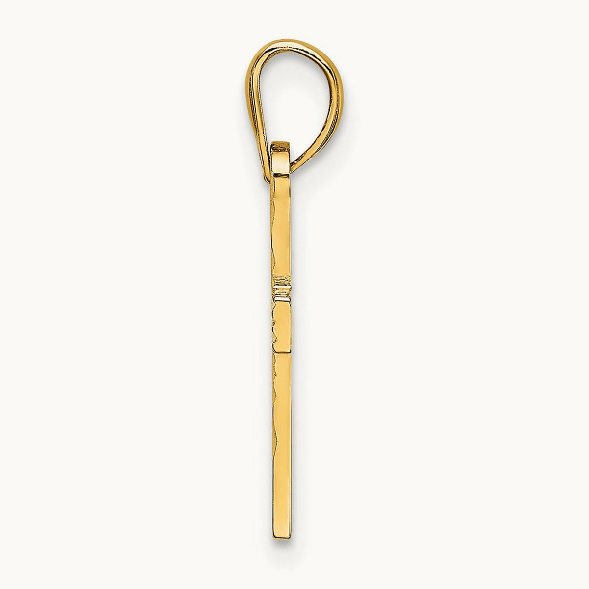 D/C Cross Charm — 14K Yellow Gold, 22mm