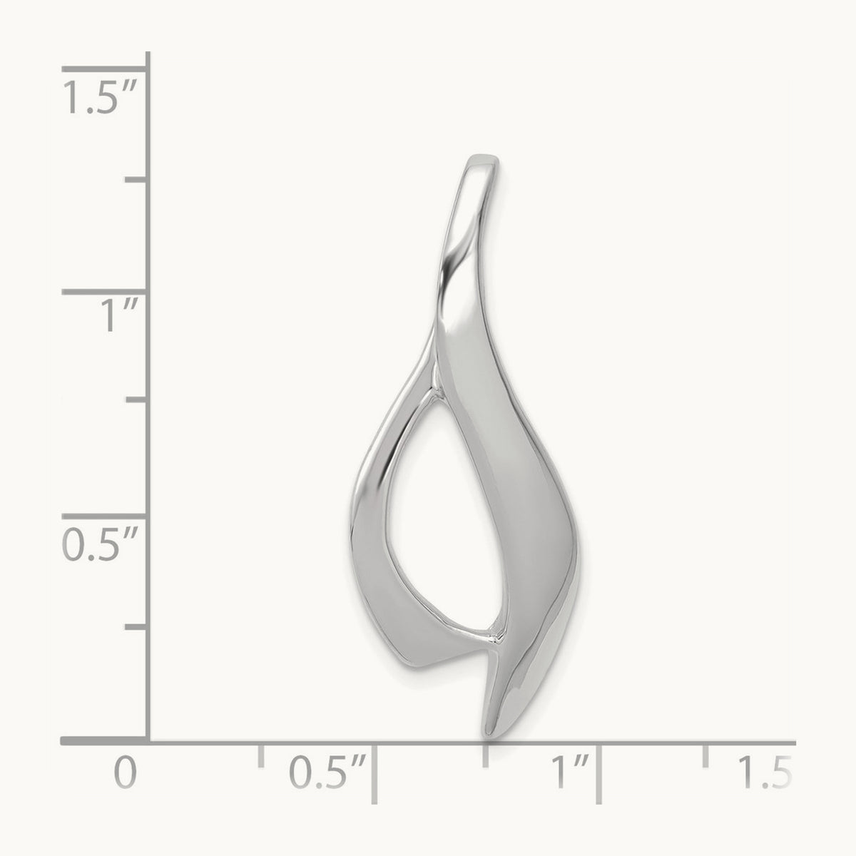 Slide, 14K White Gold