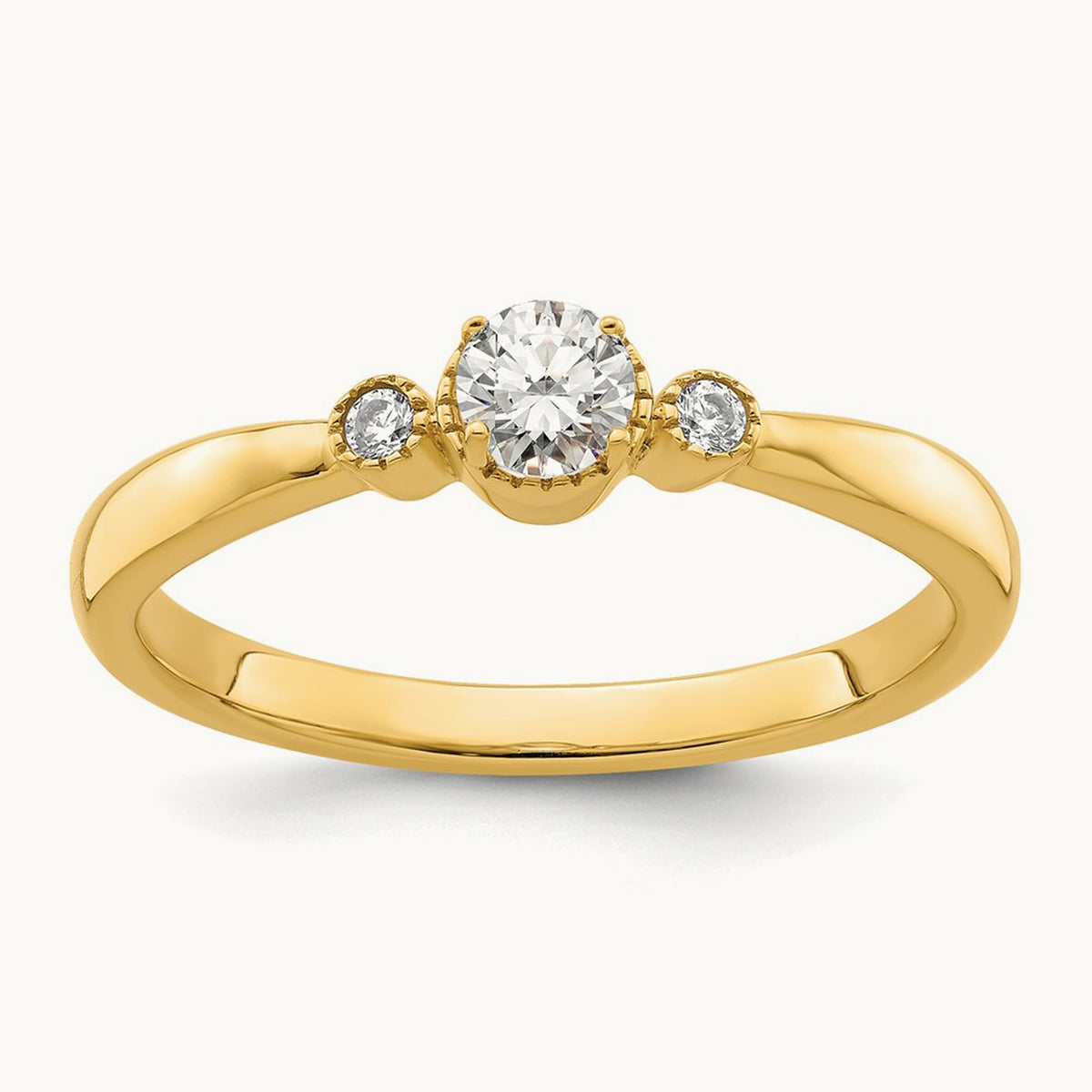 Petite Engagement Ring — 14K Yellow Gold, 7