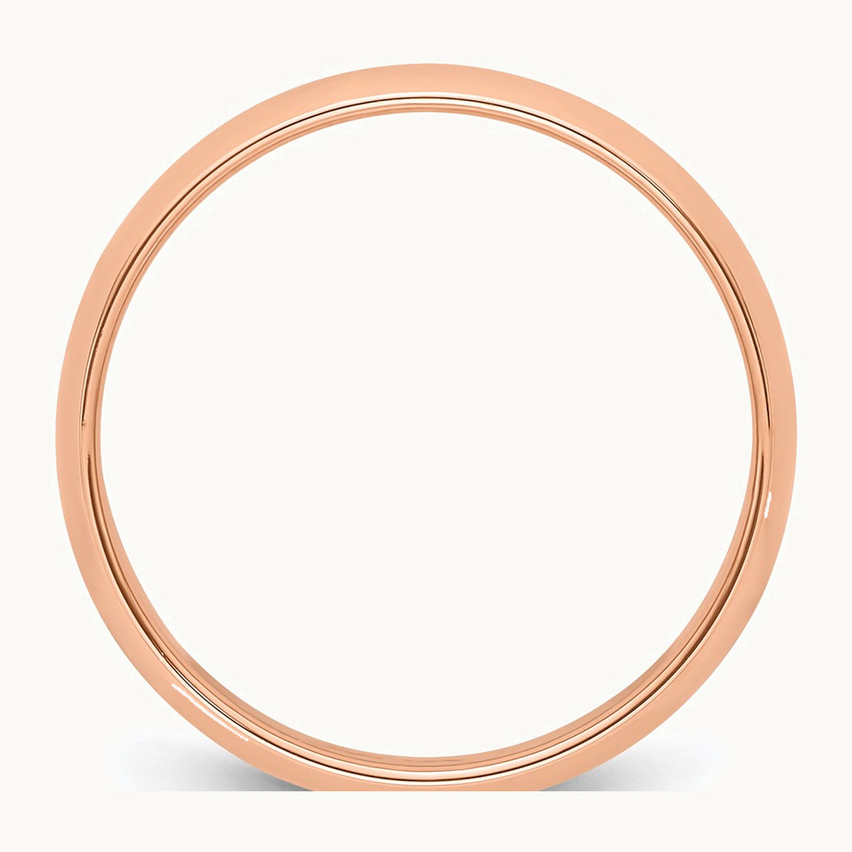 14K Rose Gold 5mm Half-Round Wedding Band
