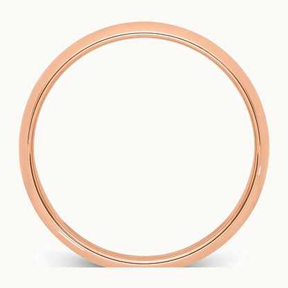 14K Rose Gold 5mm Half-Round Wedding Band