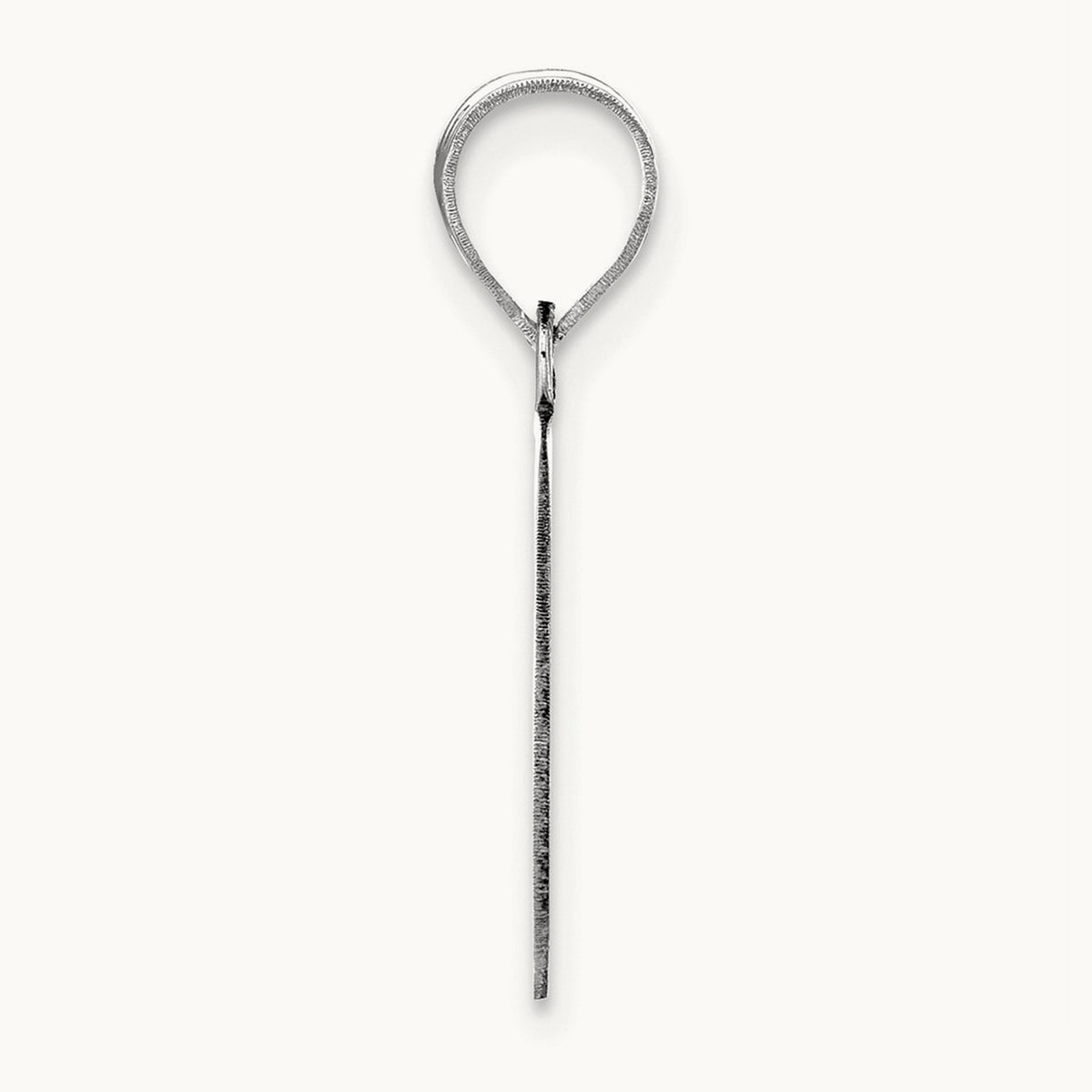 Polished Etched Letter G Initial Pendant, 14K White Gold